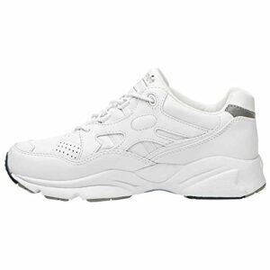 propét womens stability walker sneaker, white, 11 x-wide us