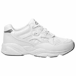 Propét Womens Stability Walker Sneaker, White, 11 X-Wide US