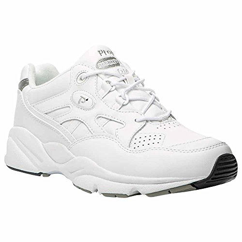 Propét Womens Stability Walker Sneaker, White, 11 X-Wide US