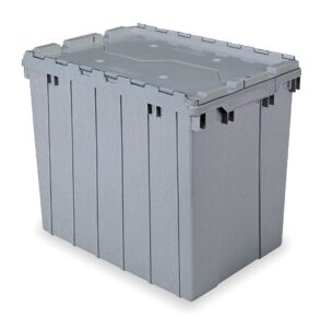 attached lid container, 2.28 cu ft, gray