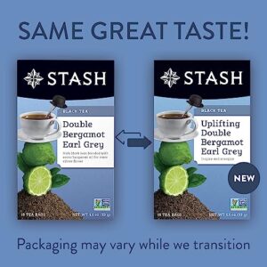 Stash Tea Uplifting Double Bergamot Earl Grey Black Tea - Caffeinated, Non-GMO Project Verified Premium Tea with No Artificial Ingredients, 18 Count (Pack of 6) - 108 Bags Total