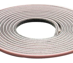 M-D Building Products 04267 M-D Epdm Adhesive Weather-Strip, 1/4 in W X 17 Ft L X 7/32 in H, 1 Pack, Gray