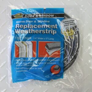 M-D Building Products 04267 M-D Epdm Adhesive Weather-Strip, 1/4 in W X 17 Ft L X 7/32 in H, 1 Pack, Gray