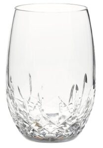 waterford lismore essence stemless white wine pair, 2 count (pack of 1), clear