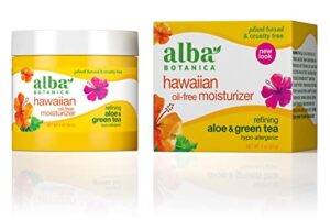 alba botanica hawaiian oil free moisturizer, refining aloe & green tea, 3 oz