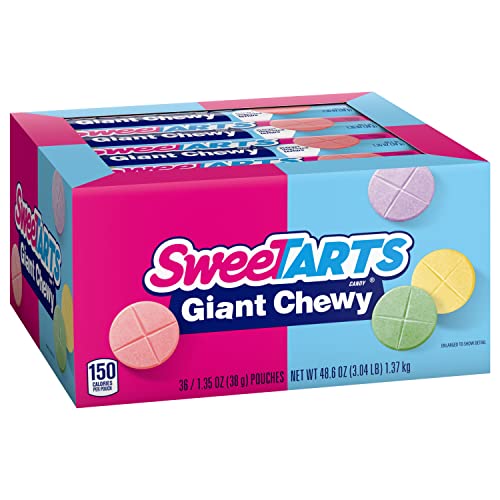 SweeTARTS Giant Chewy Candy, 1.35 Ounce (Pack of 36)