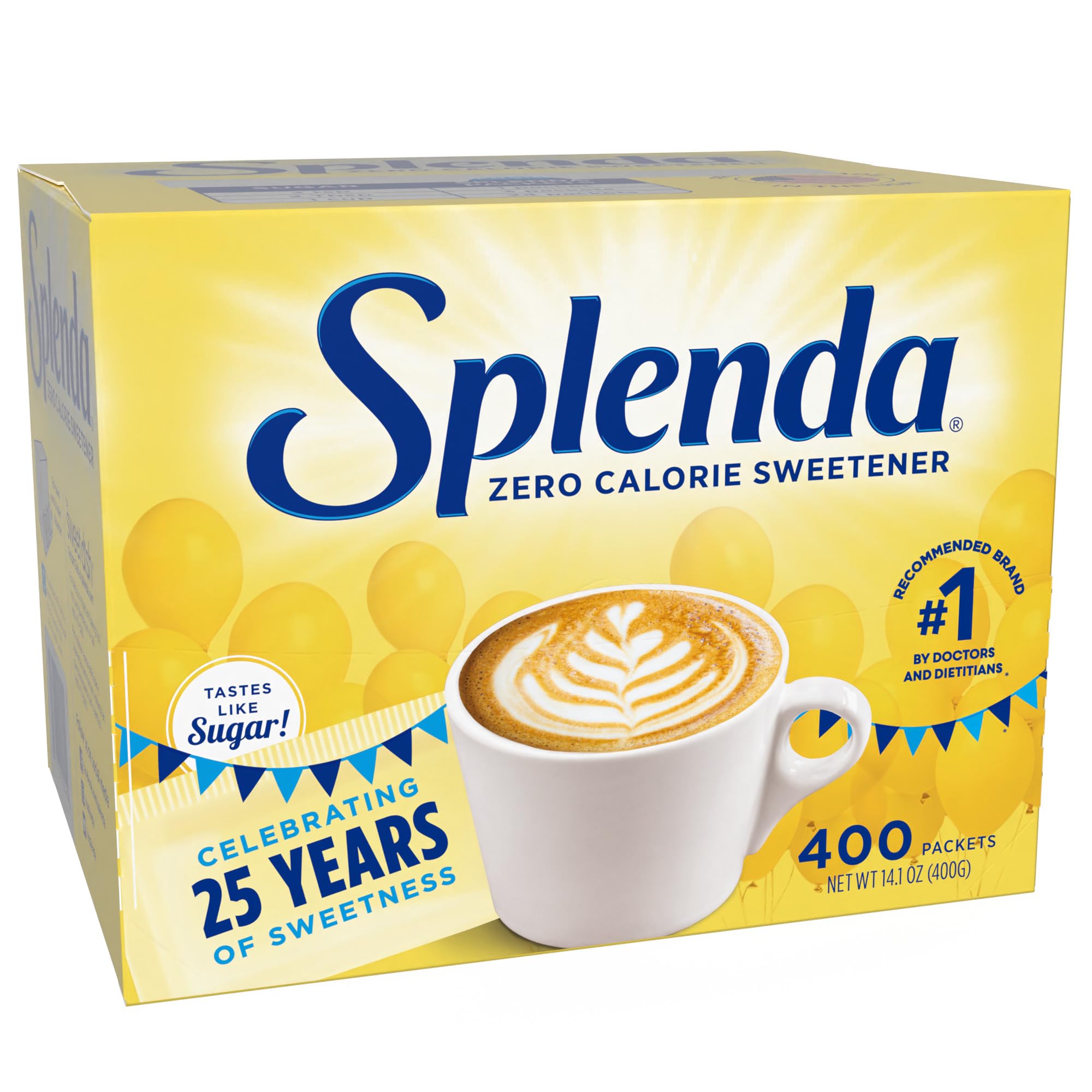 SPLENDA Zero Calorie Sweetener, 400 Count Packets