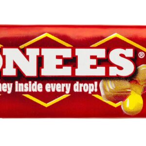 Honees Honey Filled Cough Drops - 1.6oz Bar, Pack of 24 Menthol-Free Lozenges | Temporary Relief from Cough | Soothes Sore Throat | All Natural