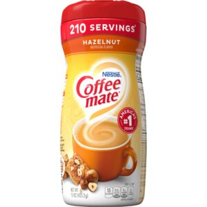nestle coffee mate coffee creamer hazelnut, 15 ounce (pack of 6)