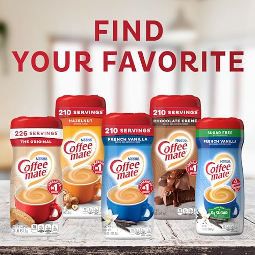 Nestle Coffee Mate Coffee Creamer Sugar Free Vanilla Caramel, Pack of 6