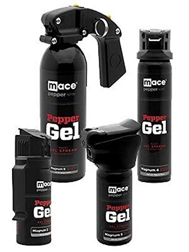 Mace Brand Magnum 3 Pepper Gel (45g) – Accurate 18’ Maximum Strength Pepper Gel, Flip Top Safety Cap, Wind-Safe Thick Gel Stream Technology and UV Dye – Great for Self-Defense