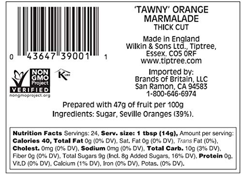 Tiptree Tawny Orange Marmalade, 12 Ounce Jar