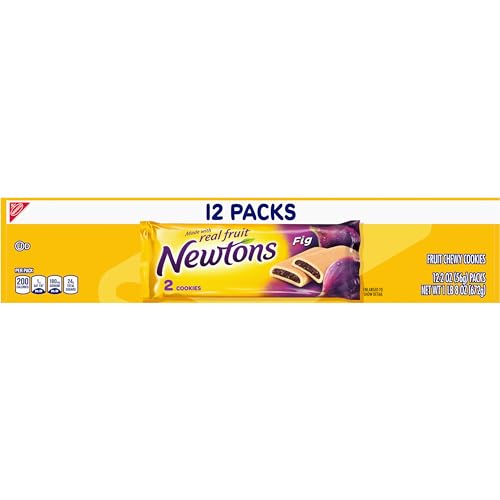 Newtons Soft & Fruit Chewy Fig Cookies, 48 Snack Packs (2 Cookies Per Pack, 4 Boxes)