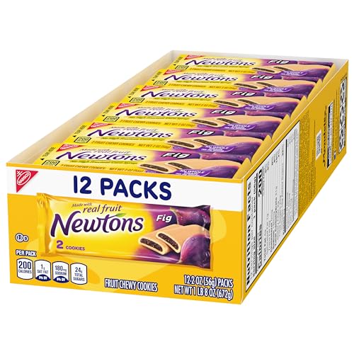 Newtons Soft & Fruit Chewy Fig Cookies, 48 Snack Packs (2 Cookies Per Pack, 4 Boxes)