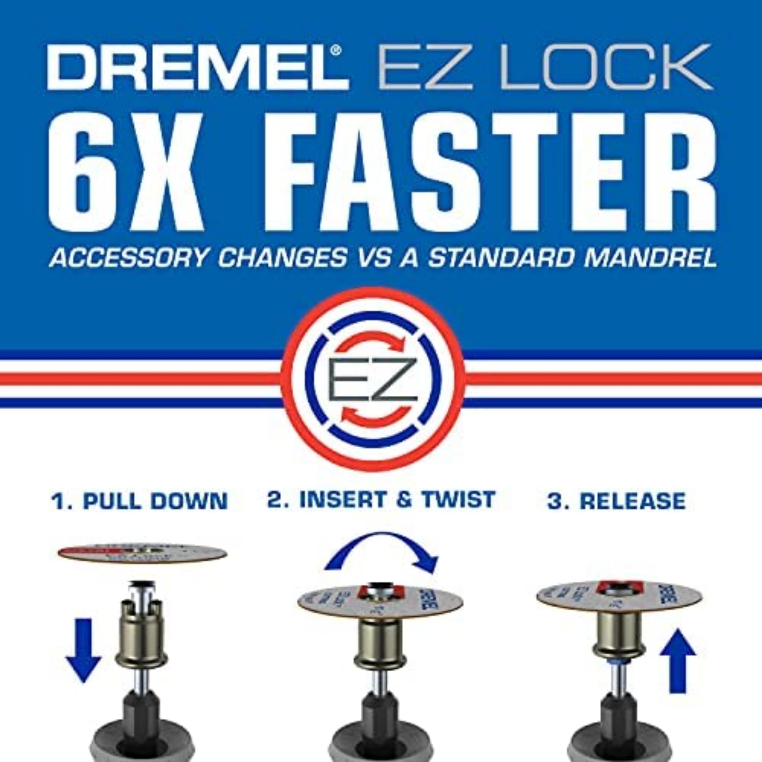 Dremel EZ456B 1 1/2-Inch EZ Lock Rotary Tool Cut-Off Wheels- Rotary Tool Cutting Accessories, Perfect for Slicing Sheet Metal and Copper Pipe, 12 Pieces