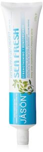 jason sea fresh strengthening fluoride-free toothpaste, deep sea spearmint, 6 oz