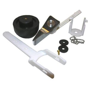lasco 04-1599 toilet flapper complete flush valve assembly kit with flush lever, for eljer touch flush toilets, carded