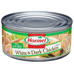 hormel canned white and dark chunk chicken, 5 ounce (pack of 12)