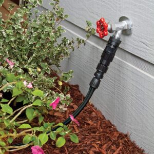 Rain Bird FCKIT-1PK Drip Irrigation Easy Fit Faucet Connection Kit for 1/2" Tubing, Includes Pressure Regulator and Filter,black