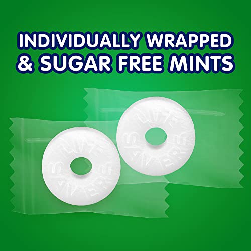 LIFE SAVERS Wint-O-Green Sugar Free Breath Mints Hard Candy, 2.75 oz Bag