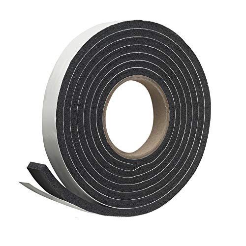 Frost King Available R930H Sponge Rubber Foam Tape 9/16-Inch, Black, 1/2" W,9/16" T