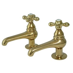 kingston brass ks3202ax restoration basin tap faucet, polished brass
