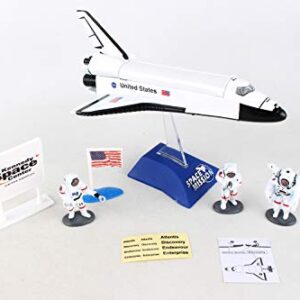 Daron Worldwide Trading Inc. Space Shuttle with Stand 3 Astronauts, American Flag and Kennedy Space Center Sign