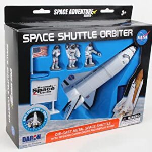 Daron Worldwide Trading Inc. Space Shuttle with Stand 3 Astronauts, American Flag and Kennedy Space Center Sign
