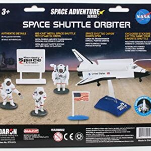 Daron Worldwide Trading Inc. Space Shuttle with Stand 3 Astronauts, American Flag and Kennedy Space Center Sign