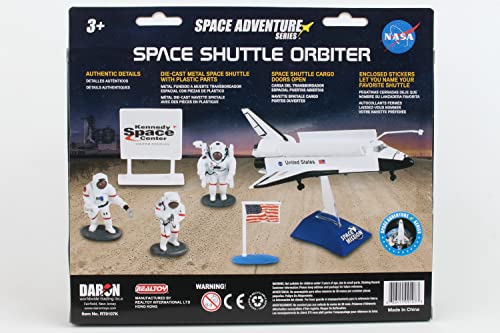Daron Worldwide Trading Inc. Space Shuttle with Stand 3 Astronauts, American Flag and Kennedy Space Center Sign