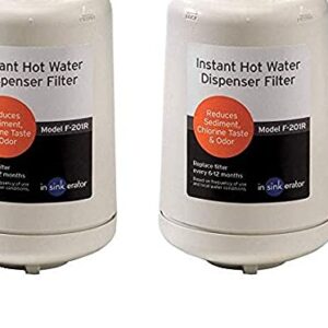 InSinkErator F-201R Replacment Water Filter Cartridges, 2 Count (Pack of 1), White, 2 Pack