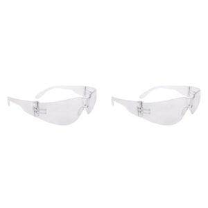 radians clear safety glasses, scratch-resistant, wraparound, one size