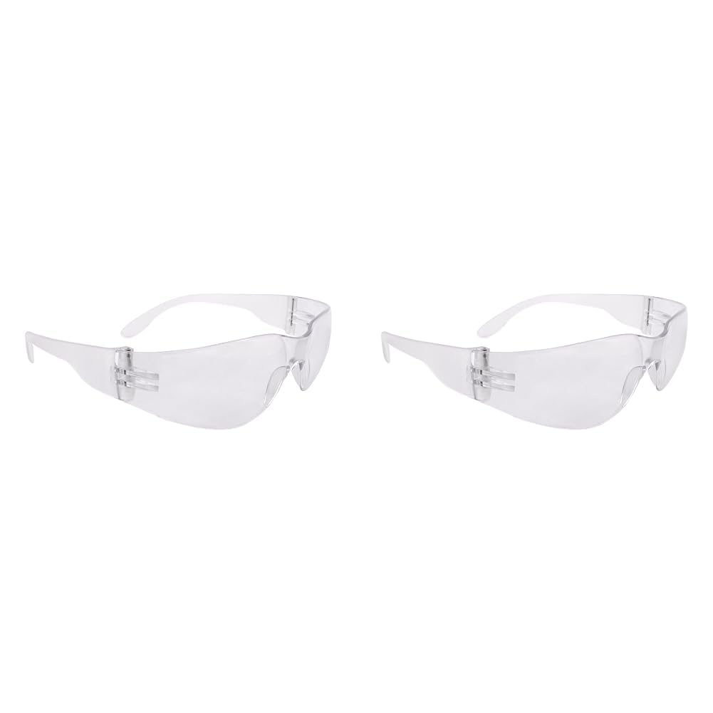 Radians Clear Safety Glasses, Scratch-Resistant, Wraparound, One Size