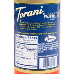 Torani Sugar Free Watermelon Syrup, 750 Ml