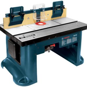 BOSCH RA1181 Benchtop Router Table 27 in. x 18 in. Aluminum Top with 2-1/2 in. Vacuum Hose Port