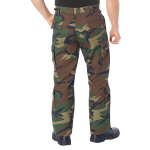 Vintage Paratrooper Fatigues - Woodland Camo - X-Large (39-43)