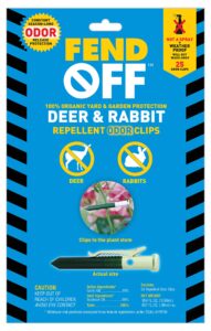 fend off deer/rabbit organic odor clips, 25pk