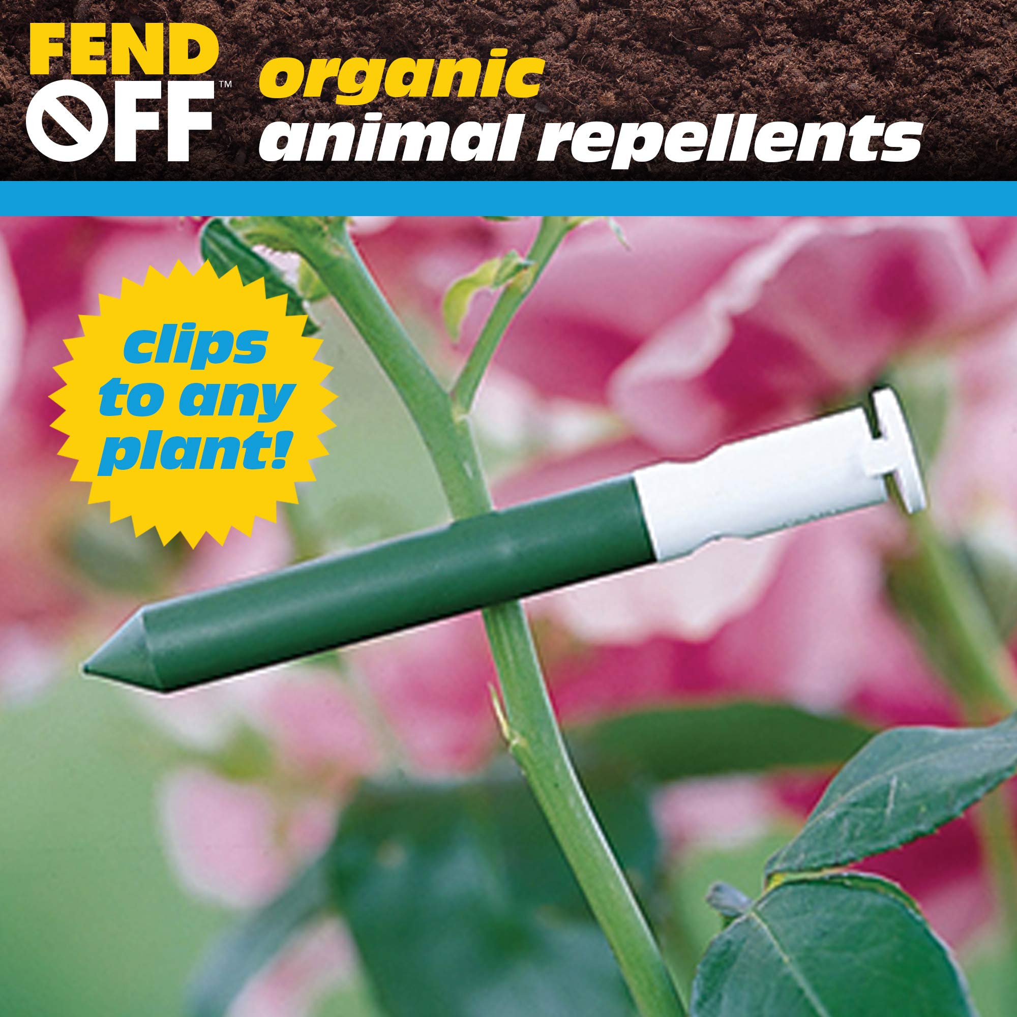 Fend Off Deer/Rabbit Organic Odor Clips, 25pk
