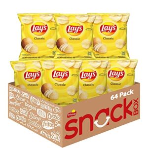 lay's potato chips, classic, 1.5 ounce (pack of 64)