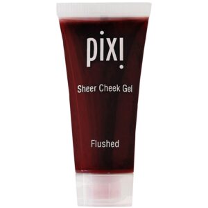 pixi beauty sheer cheek gel - flushed | gel blush for a sheer flush of colour | oil-free & fragrance-free hydrating liquid blush | 0.45 fl oz