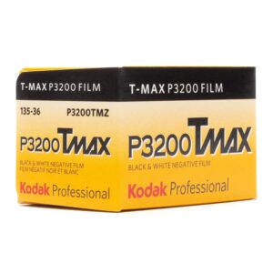 kodak p3200 tmax professional iso 3200, 35mm, 36 exposures, black and white film