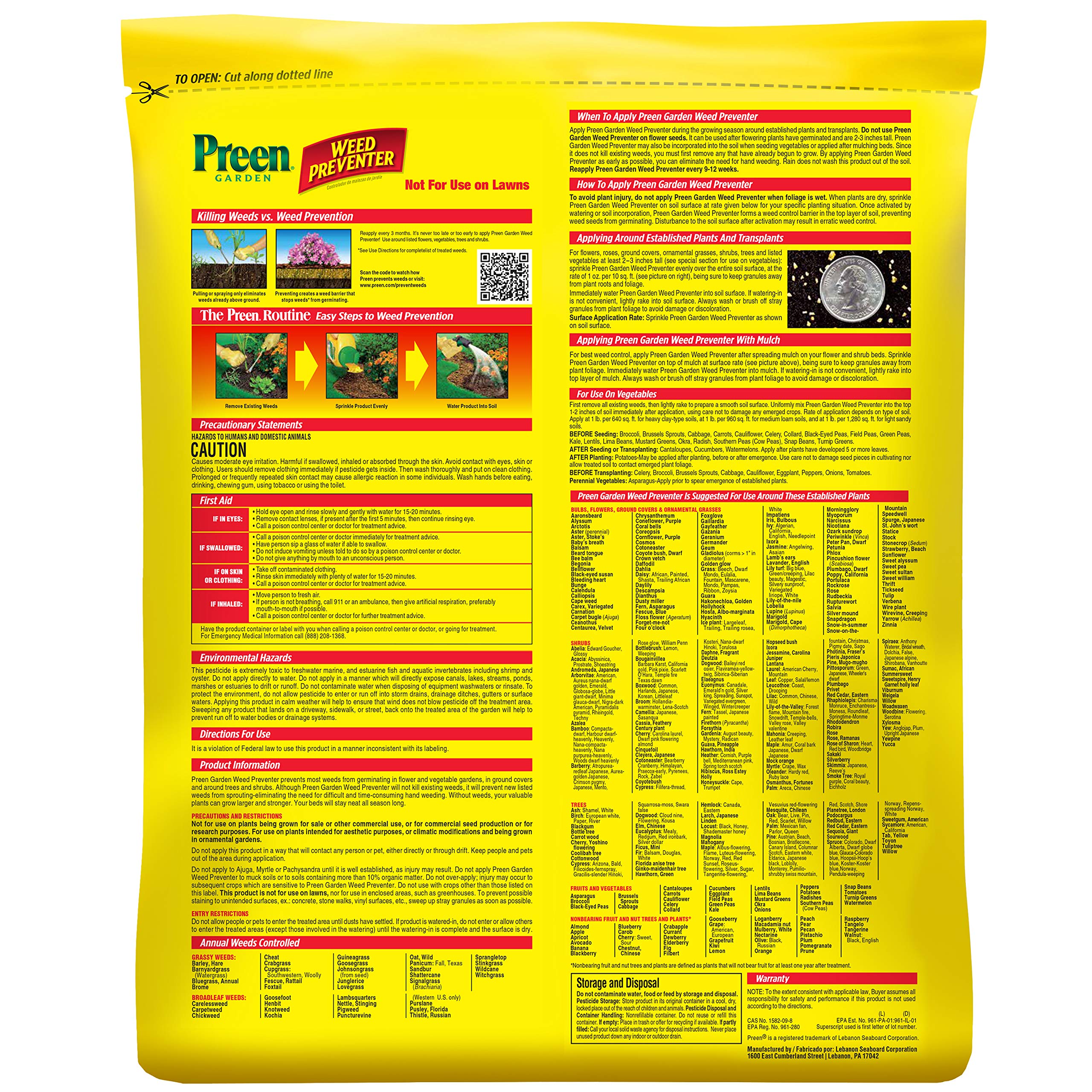 Preen Garden Weed Preventer - 13 lb. - Covers 2,080 sq. ft.