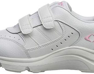 Apex Women's Double Strap Walker Sneaker, White, 6.5 W US