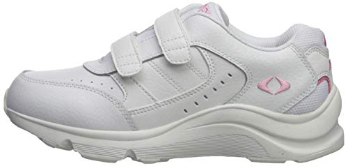 Apex Women's Double Strap Walker Sneaker, White, 6.5 W US