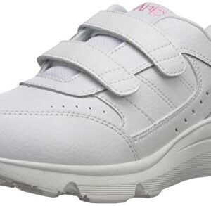 Apex Women's Double Strap Walker Sneaker, White, 6.5 W US