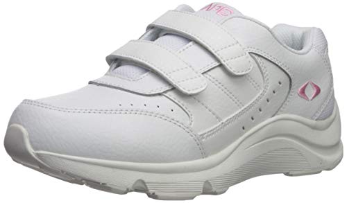 Apex Women's Double Strap Walker Sneaker, White, 6.5 W US