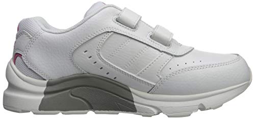 Apex Women's Double Strap Walker Sneaker, White, 6.5 W US