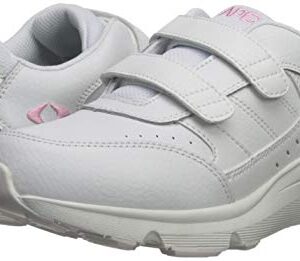 Apex Women's Double Strap Walker Sneaker, White, 6.5 W US