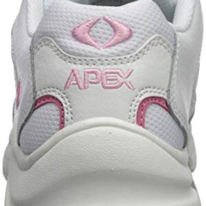 Apex Women's Double Strap Walker Sneaker, White, 6.5 W US