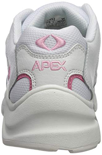 Apex Women's Double Strap Walker Sneaker, White, 6.5 W US